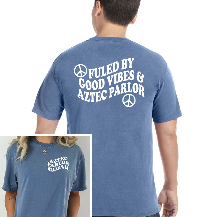 Custom BULK ORDER For Aztec Parlor: Comfort Wash Heavyweight T-Shirt (Minimum 3) Front and Back Graphic