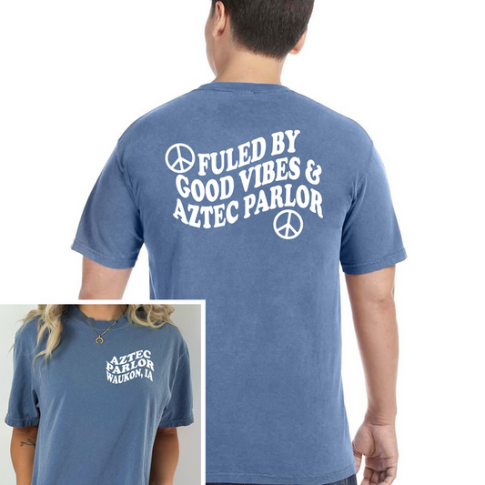 Custom BULK ORDER For Aztec Parlor: Comfort Wash Heavyweight T-Shirt (Minimum 3) Front and Back Graphic