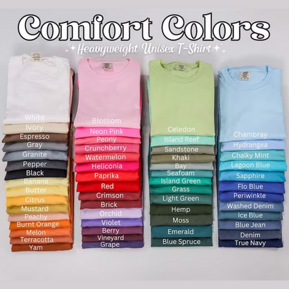 Custom BULK ORDER For Aztec Parlor: Comfort Wash Heavyweight T-Shirt (Minimum 3) Front and Back Graphic
