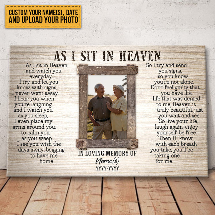Custom Photo - In Memory Gift For Loss Best Personalized -  Memorial Canvas - Personality Customized Canvas