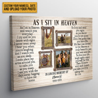 Custom Photo - In Memory Gift For Loss Best Personalized -  Memorial Canvas - Personality Customized Canvas