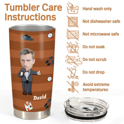 Custom Photo Best Dad Ever Father's Day Gift - Gift For Dad - Personalized Custom Face Tumbler
