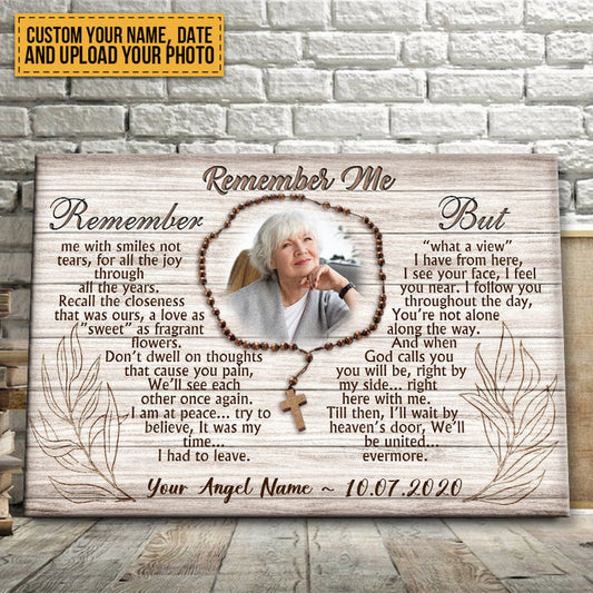 Custom Photo Canvas Prints Personalized Gifts Memorial Photo Gifts Remember me Wall Art Decor