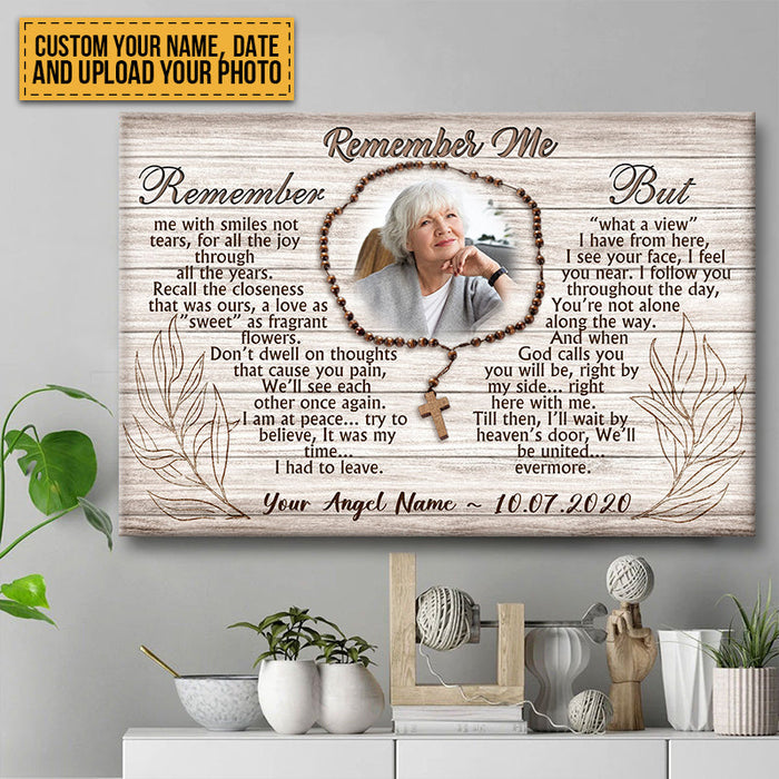 Custom Photo Canvas Prints Personalized Gifts Memorial Photo Gifts Remember me Wall Art Decor