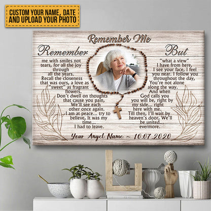 Custom Photo Canvas Prints Personalized Gifts Memorial Photo Gifts Remember me Wall Art Decor