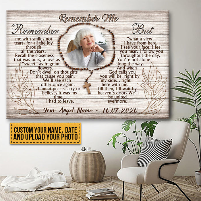 Custom Photo Canvas Prints Personalized Gifts Memorial Photo Gifts Remember me Wall Art Decor