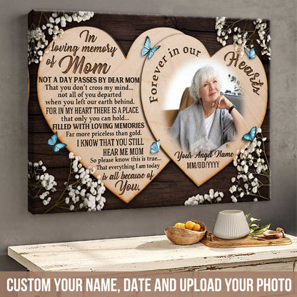 Custom Photo Personalized Sympathy Gifts For Loss Of Mother Remembrance Mother In Heaven Poem