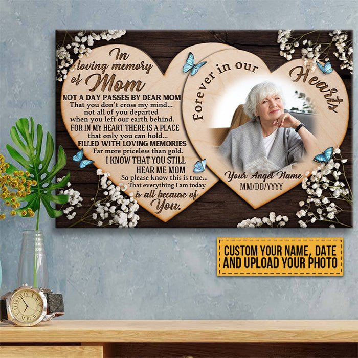 Custom Photo Personalized Sympathy Gifts For Loss Of Mother Remembrance Mother In Heaven Poem