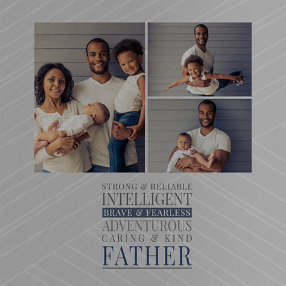 Customizable 8x8 Metal Print - Strong and Reliable Father