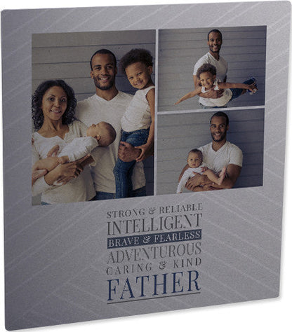 Customizable 8x8 Metal Print - Strong and Reliable Father
