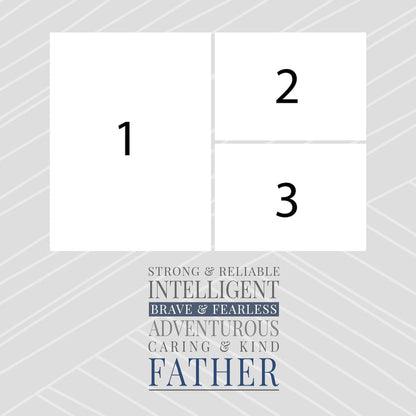 Customizable 8x8 Metal Print - Strong and Reliable Father