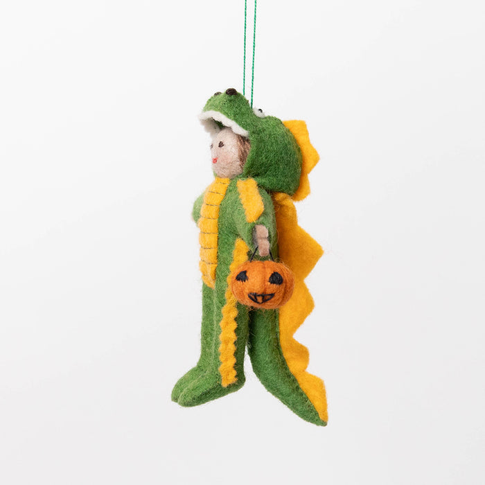 Dinosaur Trick-or-Treater Ornament