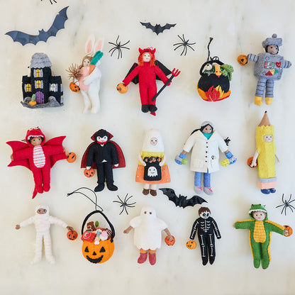 Dinosaur Trick-or-Treater Ornament