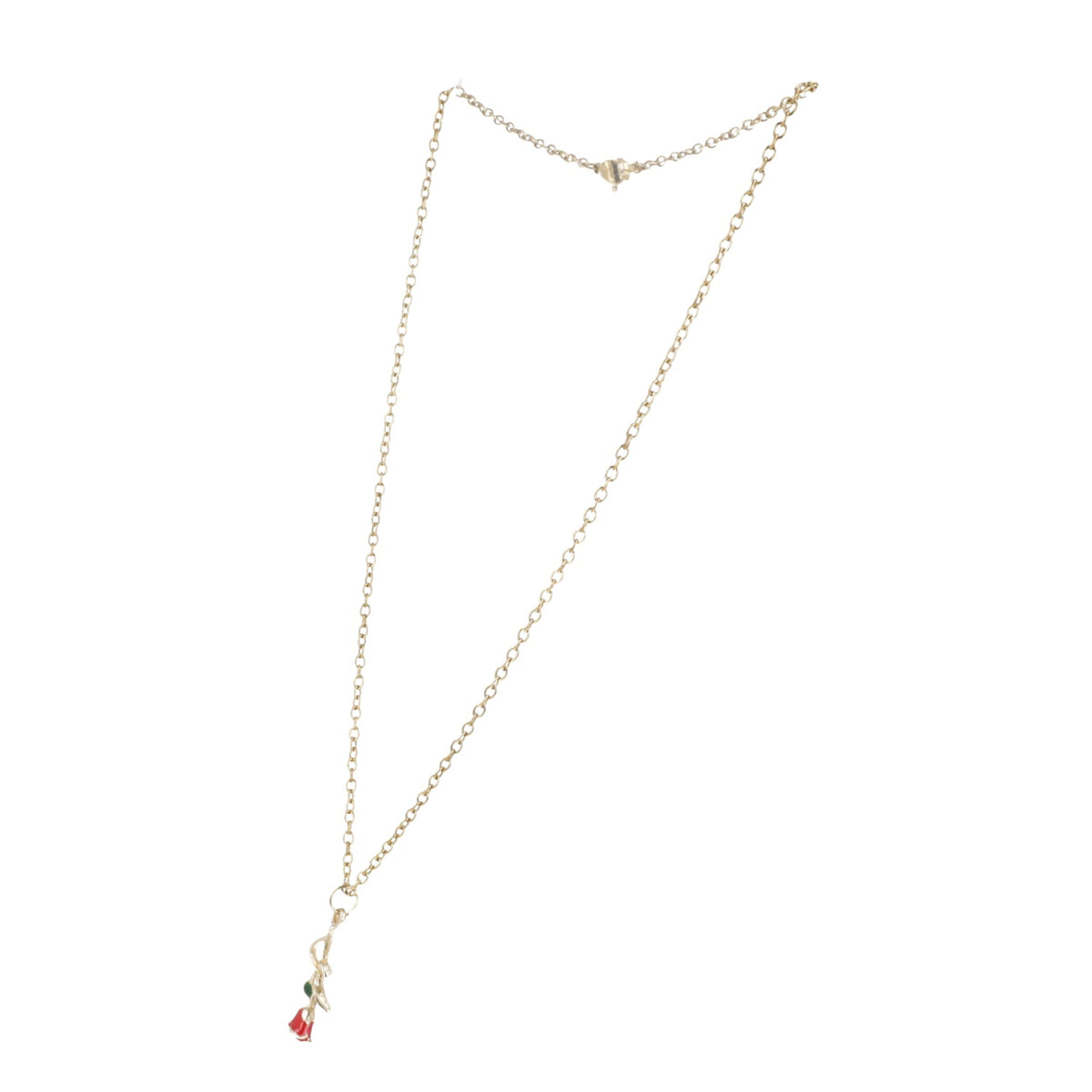 Red Enchanted Rose Necklace