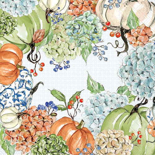 Fall Hydrangea Allover Luncheon Napkins Set of 20