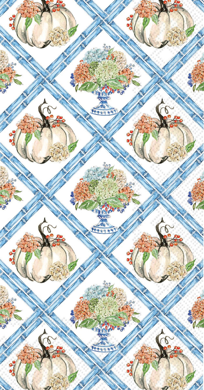 Fall Hydrangea Trellis Guest Towels Set of 16