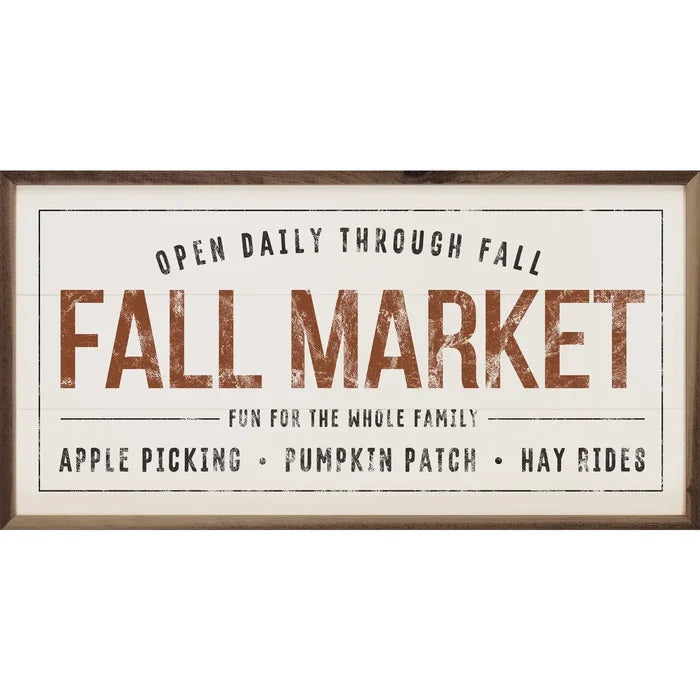 Fall Market White Wood Art