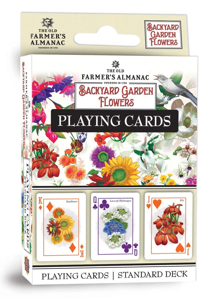 Farmer's Almanac - Backyard Garden Flowers Playing Cards - Deer Creek Mercantile