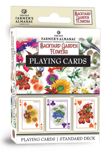 Farmer's Almanac - Backyard Garden Flowers Playing Cards - Deer Creek Mercantile