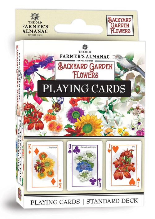 Farmer's Almanac - Backyard Garden Flowers Playing Cards - Deer Creek Mercantile