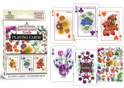 Farmer's Almanac - Backyard Garden Flowers Playing Cards - Deer Creek Mercantile