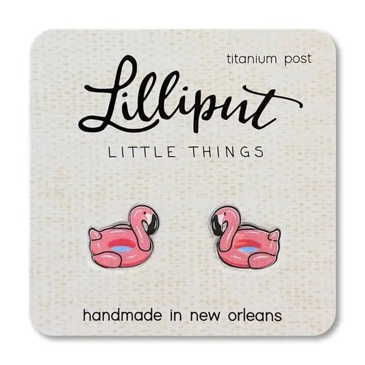 Flamingo Pool Floaty Earrings - Potpourri Gift Shop