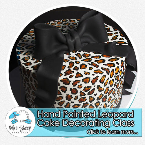 hand painted leopard cake decorating class nj fondant