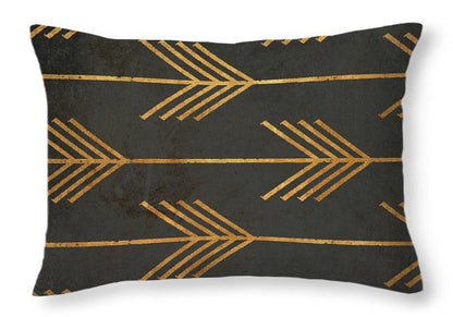 Gold Arrow Modele II Throw Pillow