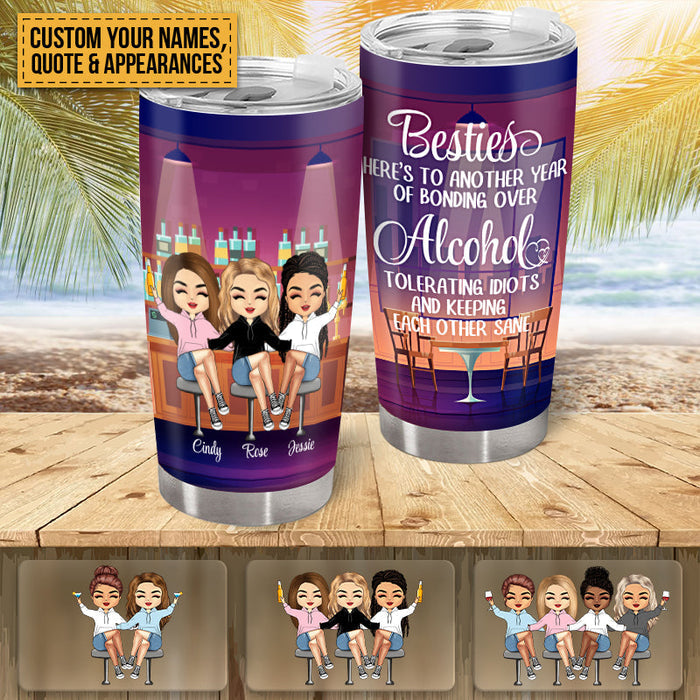 Hangovers Are Temporary But Drunk Stories Are Forever - Besties Tumbler - Gift For Best Friend - Gift For Girl
