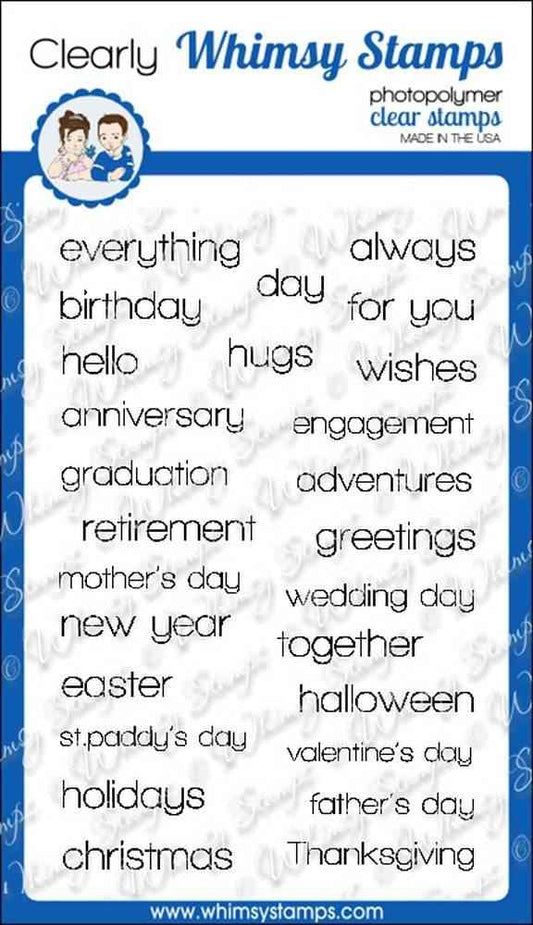 Happy Sayings Clear Stamps