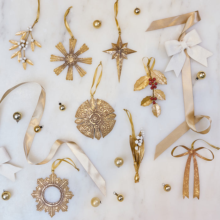 Holly Metal Ornament