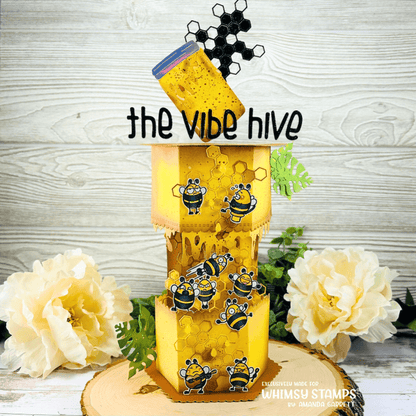 Bizzy Bees 2 Clear Stamps - Whimsy Stamps