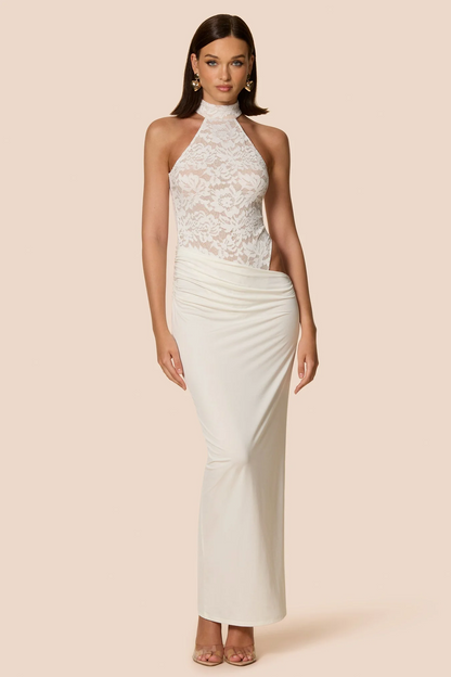 Nookie Lennox Bodysuit Maxi Dress - White
