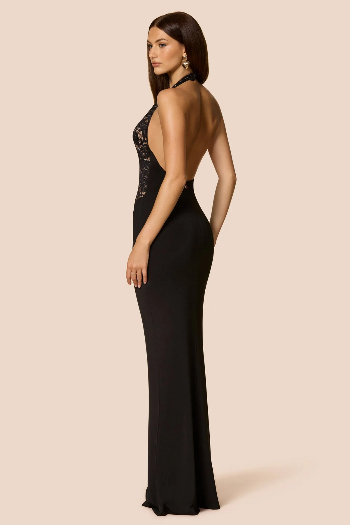 Nookie Lennox Halter Gown - Black