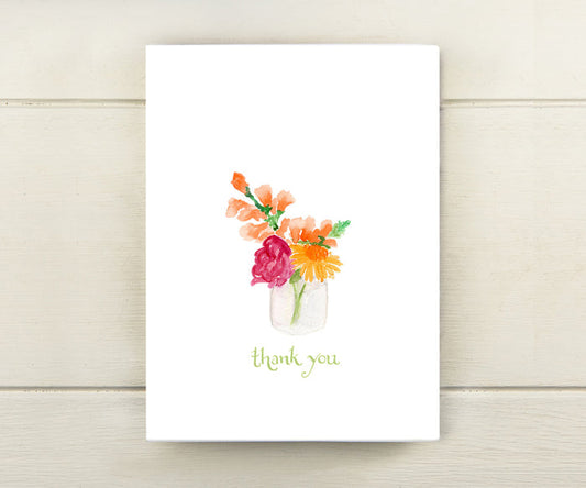 Jar of Blossoms Thank You Card