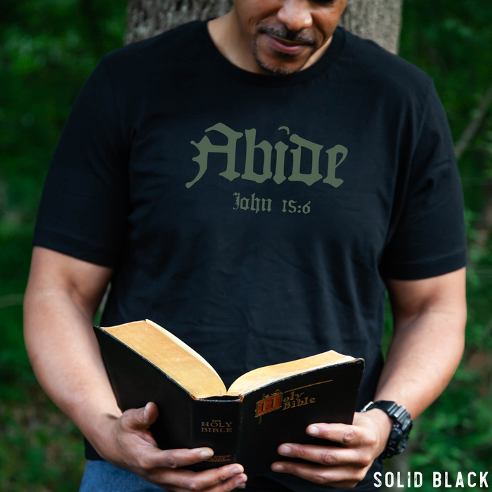 John 15:6 Abide Tee Shirt in Multiple Color Options