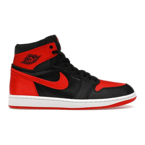 Black and red Jordan 1 Retro High OG - Satin Bred women's sneakers with FD4810-061 product code