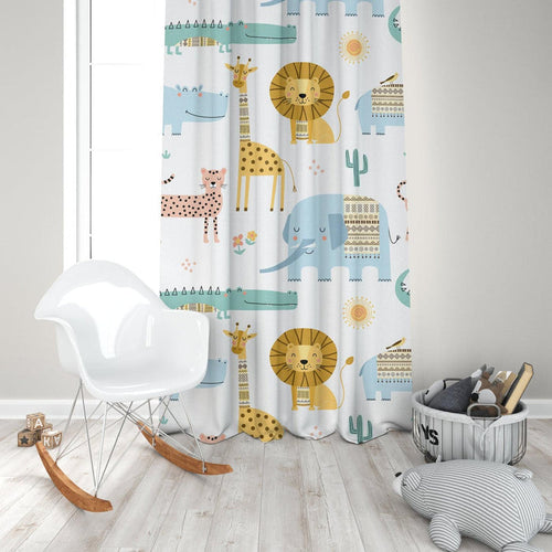 Kids Curtains Blackout Jungle Animals, Nursery Curtains Neutral | Pippa + June