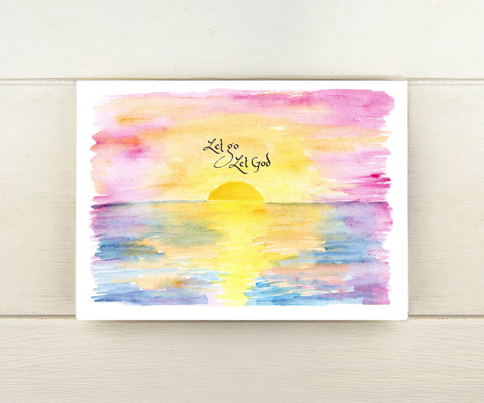 Let Go Let God Recovery Card