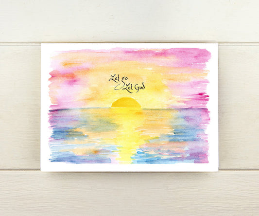 Let Go Let God Recovery Card