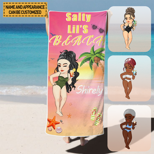 Life Is Better At The Beach Customized Beach Towel - Personalized Custom Beach Towel - Summer Gift - Beach Essential