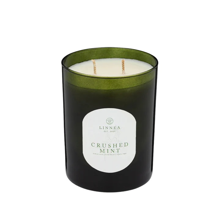 Linnea Crushed Mint Large 2-Wick Candle (11 oz)