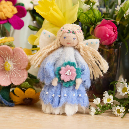 Little Blue Flower Fairy Ornament