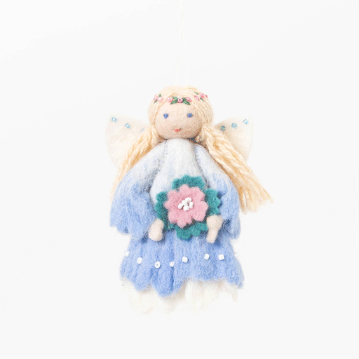Little Blue Flower Fairy Ornament