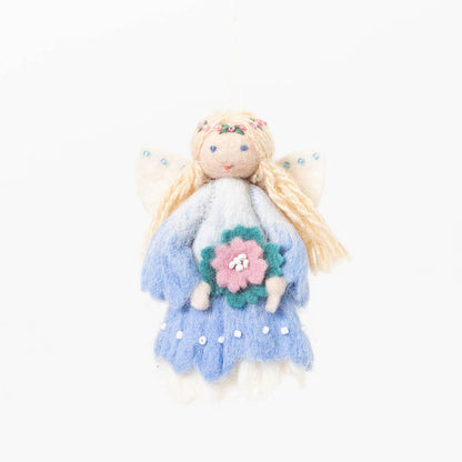 Little Blue Flower Fairy Ornament