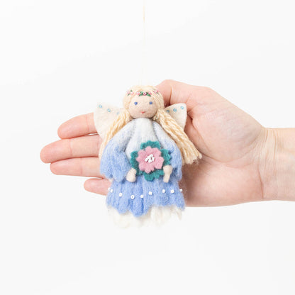 Little Blue Flower Fairy Ornament