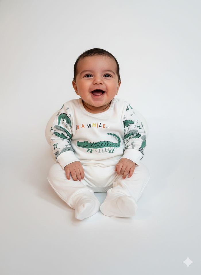 Little Croco Long Sleeve- Summer Romper Capsil