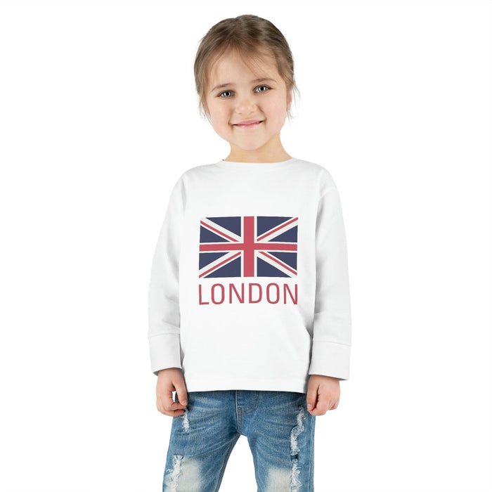 Kids Long Sleeve Cotton Tee Union Jack London UK, Toddler Tops, Kids Tees, Kids Tops, Kids Clothing, Made in the USA