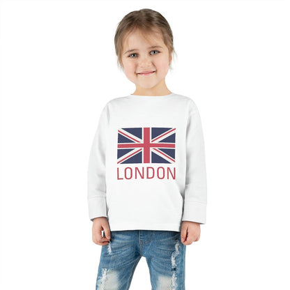 Kids Long Sleeve Cotton Tee Union Jack London UK, Toddler Tops, Kids Tees, Kids Tops, Kids Clothing, Made in the USA