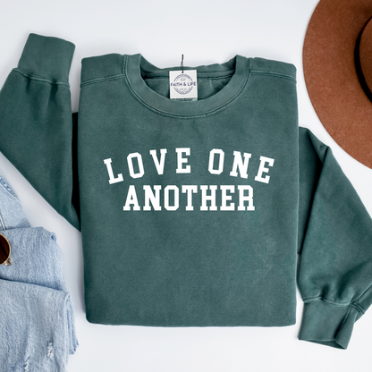 Love One Another Heavyweight Comfy Crewneck Sweatshirt